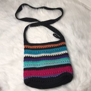 The Sak Colorful Striped Crochet Crossbody Bag